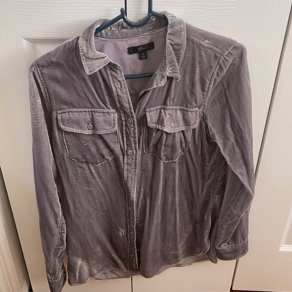 Jcrew Velvet Button Down - image 1